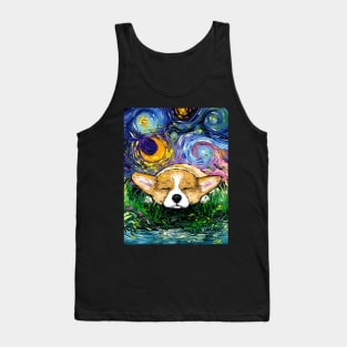 Sleepy Corgi Night Tank Top